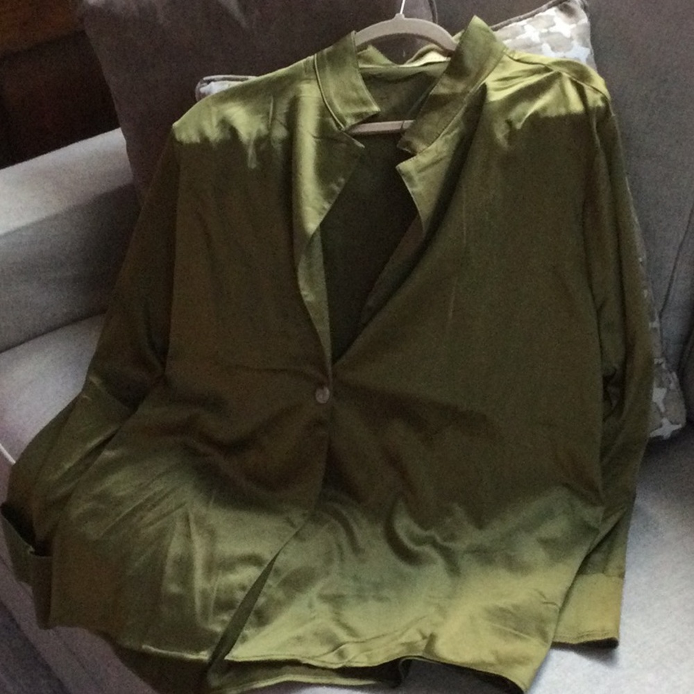 Lizard Thicket Green Blouse Elegant Design Top